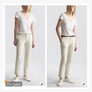 Nili Lotan Jenna Cotton Pants Cream